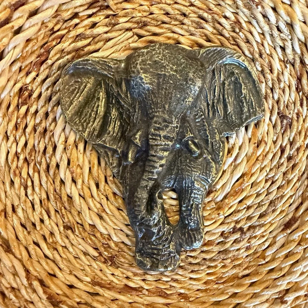 Handmade Woven‎ Photo Album Scrapbook Silver Tone Elephant Rustic Boho 12x10